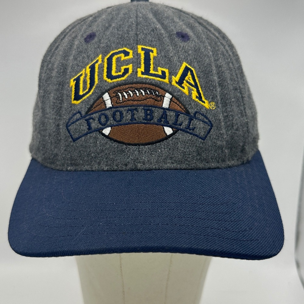 UCLA Football Hat Snapback Gray Blue Vintage 90s‎ CH Cap Wool Blend Made USA